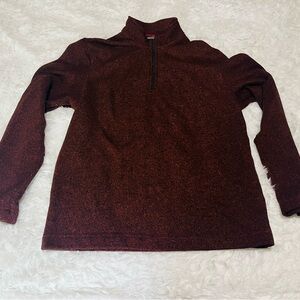 Van Heusen Dark Redish / Maroon Quarter Zip Up Sweater